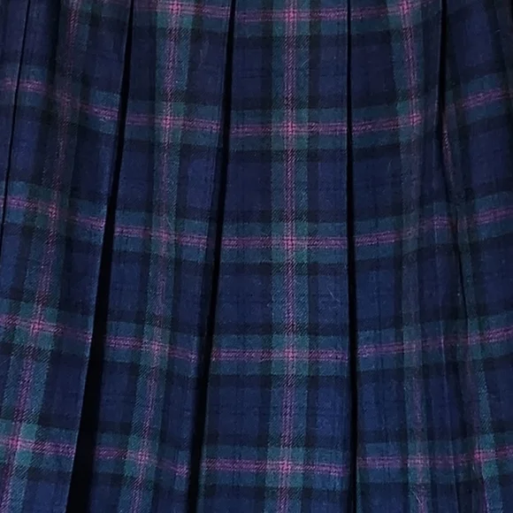 Vintage Pendleton Authentic Baird Tartan Pure Virgin Wool Pleated Skirt Size 18 - Picture 8 of 10
